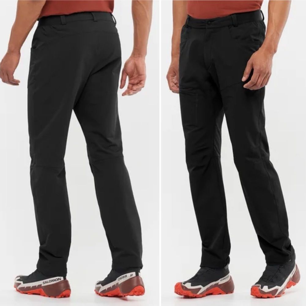 NWT Salomon Wayfarer Warm Straight Pant Black Hiking Pants Mens Size 34 x 32 NEW